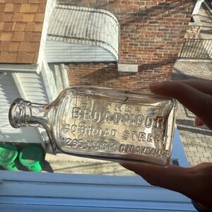 Vintage embossed glass bottle the broadmoor 60 broad street 295 Madison Ave